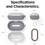 elago Silicone Case Designed for Samsung Galaxy Buds Plus Case (2020) / Galaxy Buds Case (2019) - (Top - Light Grey/Bottom - Dark Grey Translucent)