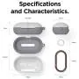elago Silicone Case Designed for Samsung Galaxy Buds Plus Case (2020) / Galaxy Buds Case (2019) - (Top - Light Grey/Bottom - Dark Grey Translucent)