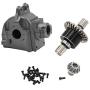 F Fityle 1:14 Upgrade Metal Gear Box Shell and Differential RC Car Part for Wltoys144001 Buggy Accessories - Titanium