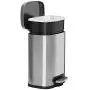 iTouchless SoftStep 1.32 Gallon Bathroom Stainless Steel Step Trash Can, 5 Liter Pedal Bin, Removable Inner Bucket, Soft and Silent Open and Close iTouchless SoftStep 1.32 Gallon Bathroom Stainless Steel Step Trash Can, 5 Liter Pedal Bin, Removable Inner Bucket, Soft and Silent Open and Close