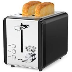 Toasters 2 Slice Best Rated Prime, whall Stainless Steel,Bagel Toaster - 6 Bread Shade Settings,Bagel/Defrost/Cancel Function,1.5in Wide Slots,Removable Crumb Tray,for Various Bread Types (850W) (Black)