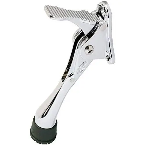 CG PLUS Door Stopper, One-Touch semi-Automatic - 4 inch Metal Door Stopper, with Non-Slip Rubber Tip for Wood, Concrete, Tiled, and Carpeted Floors_Chrome 1pack CG PLUS Door Stopper, One-Touch semi-Automatic - 4 inch Metal Door Stopper, with Non-Slip Rubber Tip for Wood, Concrete, Tiled, and Carpeted Floors_Chrome 1pack