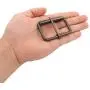 BIKICOCO 2 Roller Pin Buckles Handmade Hardware for Bags Leather Belt Webbing Straps, Gunmetal - Pack of 6