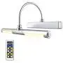 LUXSWAY Picture Light Wireless Battery Operated Heads Rotatable 180 Degree LED Remote Control Dimmable Natural/Warm/Cold Light Time Preset Lighting for Artwork/Pictures/Diplomas-Silver LUXSWAY Picture Light Wireless Battery Operated Heads Rotatable 180 Degree LED Remote Control Dimmable Natural/Warm/Cold Light Time Preset Lighting for Artwork/Pictures/Diplomas-Silver