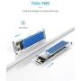 ORICO NVME M.2 to Type-C USB3.1 Gen2 10Gbps Transparent External Hard Drive Adapter Enclosure for 2280 2260 2242 2230 PCI-E M2 M-Key SSD, USB Type C Converter Case (TCM2-Blue)