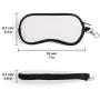RYTOO Sublimation Blank Glasses Case - Neoprene Sunglasses Eyeglass Shades Soft Pouch with Metal Clip DIY Bulk Personalize Customize for Transfer Heat Press Printing Crafts 7 x 3.4 inches (White, 10)