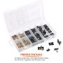 Rustark 170 Pcs U-Clip and Screw Assortment Kit 9 Sizes Auto Car Clips Fasteners with Screws Set in Store Case for Bumper Dash Door Panel Interior