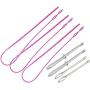 WeiMeet 7 Pieces Drawstring Threader Drawstring Easy Threader Flexible Needles Sewing Tools for Drawstring Replacement