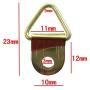 GCA Small Triangle D-Ring Picture Frame Hangers Single Hole with Screws ,Golden (100pcs)