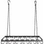 Wine Enthusiast Metal Hanging Wine Glass Rack