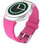 MoKo Watch Band Compatible with Samsung Gear S2(SM-R720 / SM-R730 ONLY), Soft Silicone Replacement Sport Band, NOT FIT S2 Classic (SM-R732 & SM-R735), NOT FIT Gear Fit2 Watch - Bright Pink