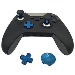 Hisonders 12 in 1 - Metal Mod 6 Swap Thumbsticks Joysticks, 4 Paddles & 2 Dpads with Open Tool for Xbox One Elite Controller (Blue)