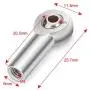 Que-T M4 Metal Link Rod End Ball for 1/10 RC Crawler Car SCX10II 90046 D90 CC01 Trx4 (Pack of 10) Que-T M4 Metal Link Rod End Ball for 1/10 RC Crawler Car SCX10II 90046 D90 CC01 Trx4 (Pack of 10)