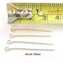 100pcs'' 9'' Shape Eye pins Stainless Steel Head Pin 32mm DIY Stainless Steel Metal Connector for Jewelry Earring Pendant Light Accessories Parts (Gold, 100pcs 32mm) 100pcs'' 9'' Shape Eye pins Stainless Steel Head Pin 32mm DIY Stainless Steel Metal Connector for Jewelry Earring Pendant Light Accessories Parts (Gold, 100pcs 32mm)