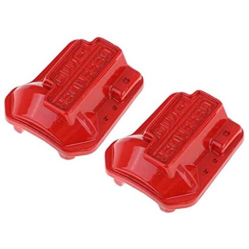 Tongina 2Pieces RC Car Upgrade Parts Diff Cover Replacement Red Metal Parts Metal