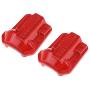 Tongina 2Pieces RC Car Upgrade Parts Diff Cover Replacement Red Metal Parts Metal