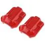 Tongina 2Pieces RC Car Upgrade Parts Diff Cover Replacement Red Metal Parts Metal