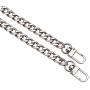 PandaHall Elite 1 Strand 63 Inches DIY Iron Flat Chain Strap Handbag Chains Accessories Purse Straps Shoulder Cross Body Replacement Straps with 2pcs Metal Buckles Platinum