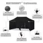 MASTERCANOPY Ez Pop-up Canopy Tent 10x20 Commercial Instant Canopies with 4 Removable Side Walls,2 Door Wall and Roller Bag, Bonus 6 SandBags(10x20ft,Black) MASTERCANOPY Ez Pop-up Canopy Tent 10x20 Commercial Instant Canopies with 4 Removable Side Walls,2 Door Wall and Roller Bag, Bonus 6 SandBags(10x20ft,Black)
