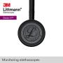 3M Littmann Classic III Monitoring Stethoscope, Black Edition Chestpiece, Black Tube, 27 Inch, 5803