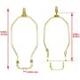 Ladash 2 PCS 8 Inch Lamp Harp Holder Lamp Shade Harp with Light Saddle Base and Ball Lamp Finial Screw for Table and Floor Lamps (Brass, 2 Pack)