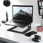 Soundance Laptop Stand, Aluminum Computer Riser, Ergonomic Laptops Elevator for Desk, Metal Holder Compatible with 10 to 15.6 Inches Notebook Computer, Black