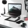 Soundance Laptop Stand, Aluminum Computer Riser, Ergonomic Laptops Elevator for Desk, Metal Holder Compatible with 10 to 15.6 Inches Notebook Computer, Black