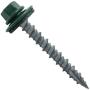 Metal Roofing Screws: (250) 10 x 1-1/2''  Forest/Ivy Green Hex Head Sheet Metal Roof Screw. Self Starting Metal to Wood siding Screws. EPDM Washer. Colored Head