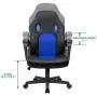 Furmax Office Chair Desk Leather Gaming Chair, High Back Ergonomic Adjustable Racing Chair,Task Swivel Executive Computer Chair Headrest and Lumbar Support (Blue)