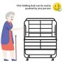 Smile Back Folding Bed Cot Size Foldable Bed Fold up Bed Rollaway Bed with Mattress, Guest Bed Extra Bed Portable Bed with Memory Foam Mattress, Stable Metal Frame, 75''x31'', Saving More Space