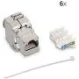 kwmobile Keystone Module Jacks - 6 Piece CAT6A Shielded Keystone Jack RJ45 Cat 6A Ethernet Module 10 Gbit with Shielded Metal Housing kwmobile Keystone Module Jacks - 6 Piece CAT6A Shielded Keystone Jack RJ45 Cat 6A Ethernet Module 10 Gbit with Shielded Metal Housing