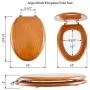 Angel Shield Durable Wood Veneer Natural Toilet Seat Metal Hinged Easy Clean Anti-scratch American Standard(Elongated,Wood Color) Angel Shield Durable Wood Veneer Natural Toilet Seat Metal Hinged Easy Clean Anti-scratch American Standard(Elongated,Wood Color)