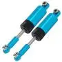 4pcs Metal Shock Absorber Kit Damper for 1:16 WPL C14 C24 RC Crawler Off-Road Car (Blue)