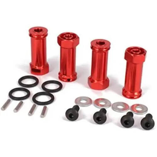 Alloy Aluminum 12mm Wheel Hex Hub Extension Adapters to 30mm Longer Combiner for 1/10 TRAXXAS Slash 5807 Stampede 4WD 2WD 4x4 / HQ 727 RC Car Parts ( Red)