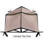 APEX GARDEN Replacement Canopy Top for Lowes 10 ft x 10 ft Gazebo #GF-12S039B / GF-9A037X (Brown)