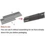Broilmann Universal Adjustable Grill Heat Plate Replacement for Gas Grill, Porcelain Steel Heat Plate Shield, Flavorizer Bar, Extends from 11.75'' up to 21'' L (Pack of 3)