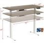 SHW 55-Inch Large Electric Height Adjustable Computer Desk, 55 x 28 Inches, Oak