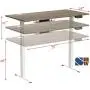 SHW 55-Inch Large Electric Height Adjustable Computer Desk, 55 x 28 Inches, Oak SHW 55-Inch Large Electric Height Adjustable Computer Desk, 55 x 28 Inches, Oak