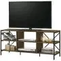 Furnitela Entertainment Center for 55 inch TV, Electronics Friendly TV Stand, Walnut Color Console Table with Storage Furnitela Entertainment Center for 55 inch TV, Electronics Friendly TV Stand, Walnut Color Console Table with Storage