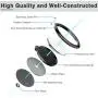 Allengel Marble Cell Phone Ring Holder Finger Ring Kickstand Metal Finger Ring Grip Holder for Magnetic Car Mount Compatible with All Smartphone(Black)