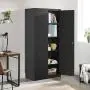 SONGMICS Steel Storage Cabinet, Office Cabinet with Storage Shelves and Double Doors, for Garage and Utility Room, Home Office, Black UOMC015B01 SONGMICS Steel Storage Cabinet, Office Cabinet with Storage Shelves and Double Doors, for Garage and Utility Room, Home Office, Black UOMC015B01