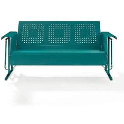 Crosley Bates Sofa Glider Turquoise Gloss