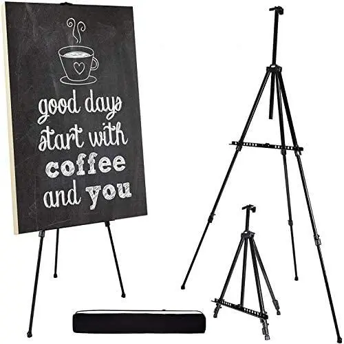 Artify 73 Inches Double Tier Easel Stand, Adjustable Height from 22-73”, 3 in 1, Aluminum Tripod for Painting and Display with an Environmental Friendly Carrying Bag and Spare Parts (2-Pack, Black) Artify 73 Inches Double Tier Easel Stand, Adjustable Height from 22-73”, 3 in 1, Aluminum Tripod for Painting and Display with an Environmental Friendly Carrying Bag and Spare Parts (2-Pack, Black)