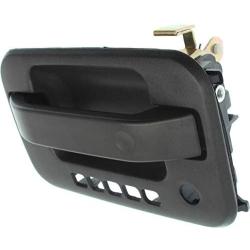 Exterior Front Door Handle 2004-2014 Ford F-150 Textured Black with Keyhole and Keypad Hole with Metal Connector Driver Side