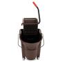 Rubbermaid Commercial WaveBrake 2.0 35 QT Side-Press Mop Bucket and Wringer, Brown (FG758088BRN)