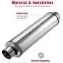 Upower 4'' Inlet Diesel Exhaust Muffler 7'' x 24'' Body 30'' Whole Length XS2772 - Straight Through Stainless Steel Welded On Resonator Muffler Upower 4'' Inlet Diesel Exhaust Muffler 7'' x 24'' Body 30'' Whole Length XS2772 - Straight Through Stainless Steel Welded On Resonator Muffler