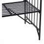 Outsunny Outdoor Garden Arbor Arch Steel Metal with Bench Seat - Black Outsunny Outdoor Garden Arbor Arch Steel Metal with Bench Seat - Black