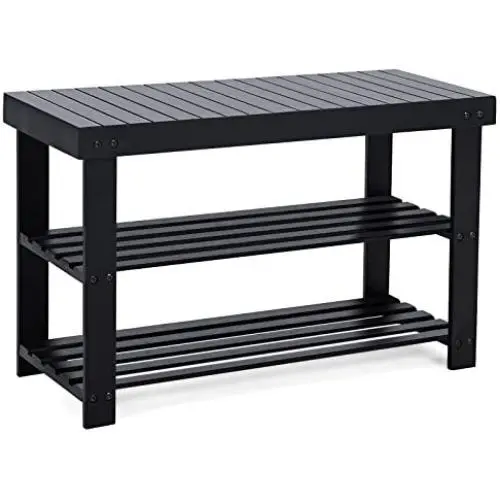 SONGMICS Sturdy Shoe Rack Bench,3-Tier Bamboo Shoe Organizer,Storage Shelf Holds Up to 264 Lbs,ideal for Entryway Bathroom Living Corridor SONGMICS Sturdy Shoe Rack Bench,3-Tier Bamboo Shoe Organizer,Storage Shelf Holds Up to 264 Lbs,ideal for Entryway Bathroom Living Corridor