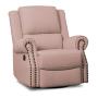 Delta Children Dylan Nursery Recliner Glider Swivel Chair, Blush