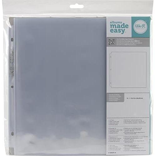 12 x 12-inch 3-Ring Album Page Protectors by We R Memory Keepers, 10 pack